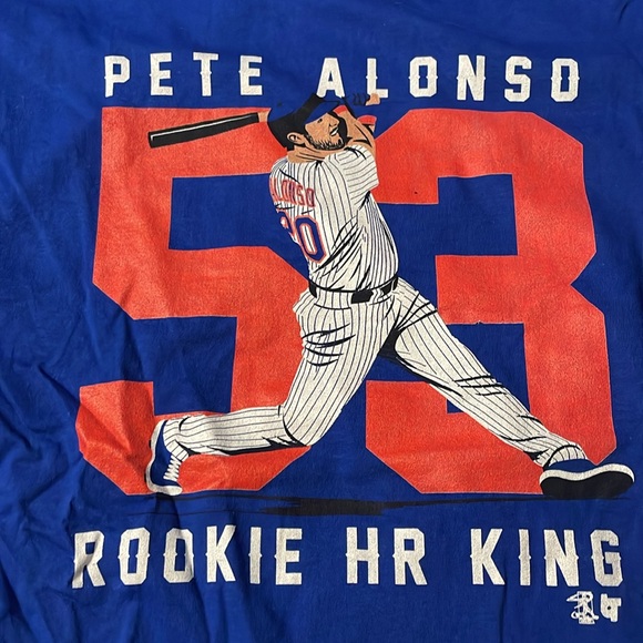 Pete Alonso “Rookie HR King” Short Sleeve Tee Shirt - Picture 3 of 5